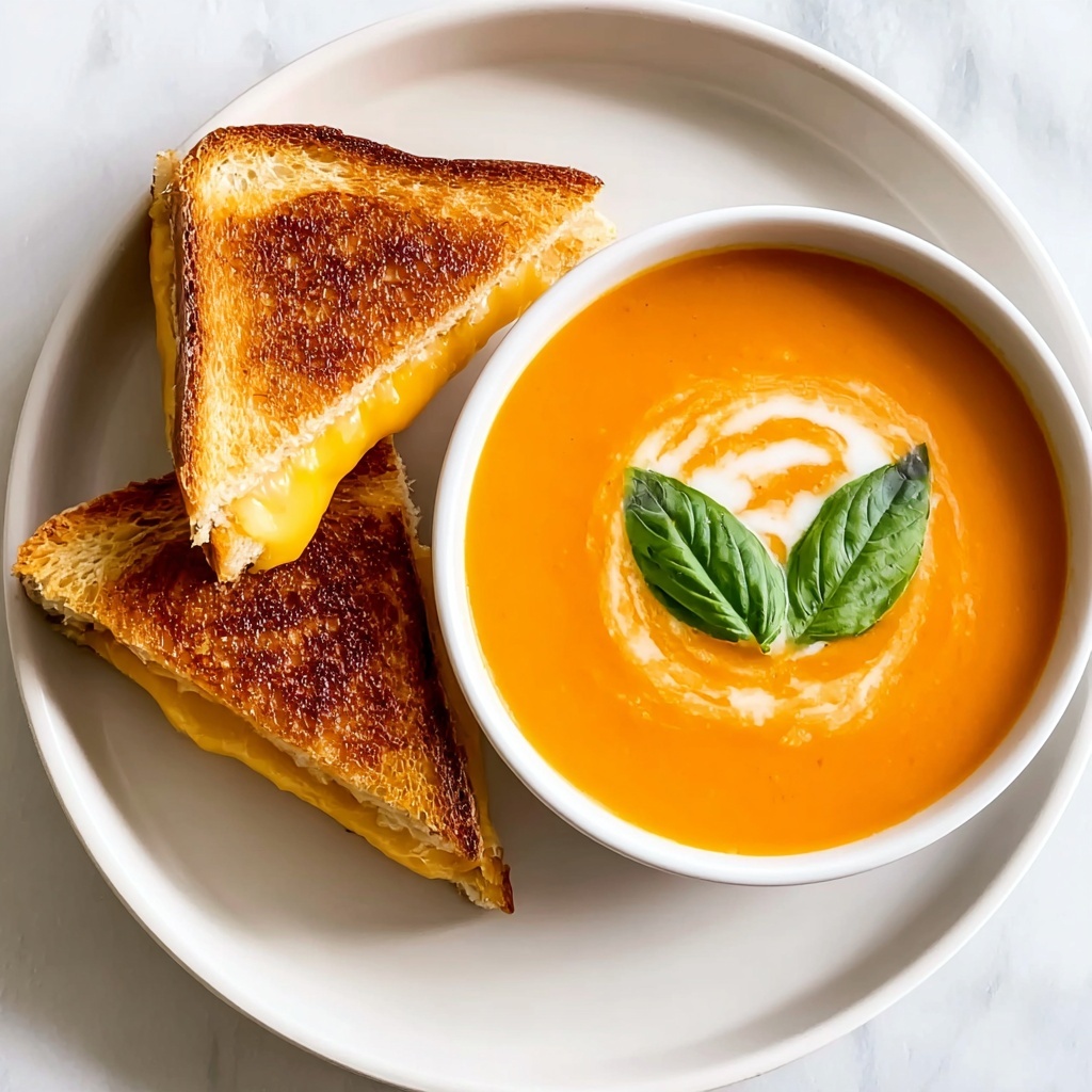 Easy Tomato Soup with Grilled Cheese Recipe - Recipe Image