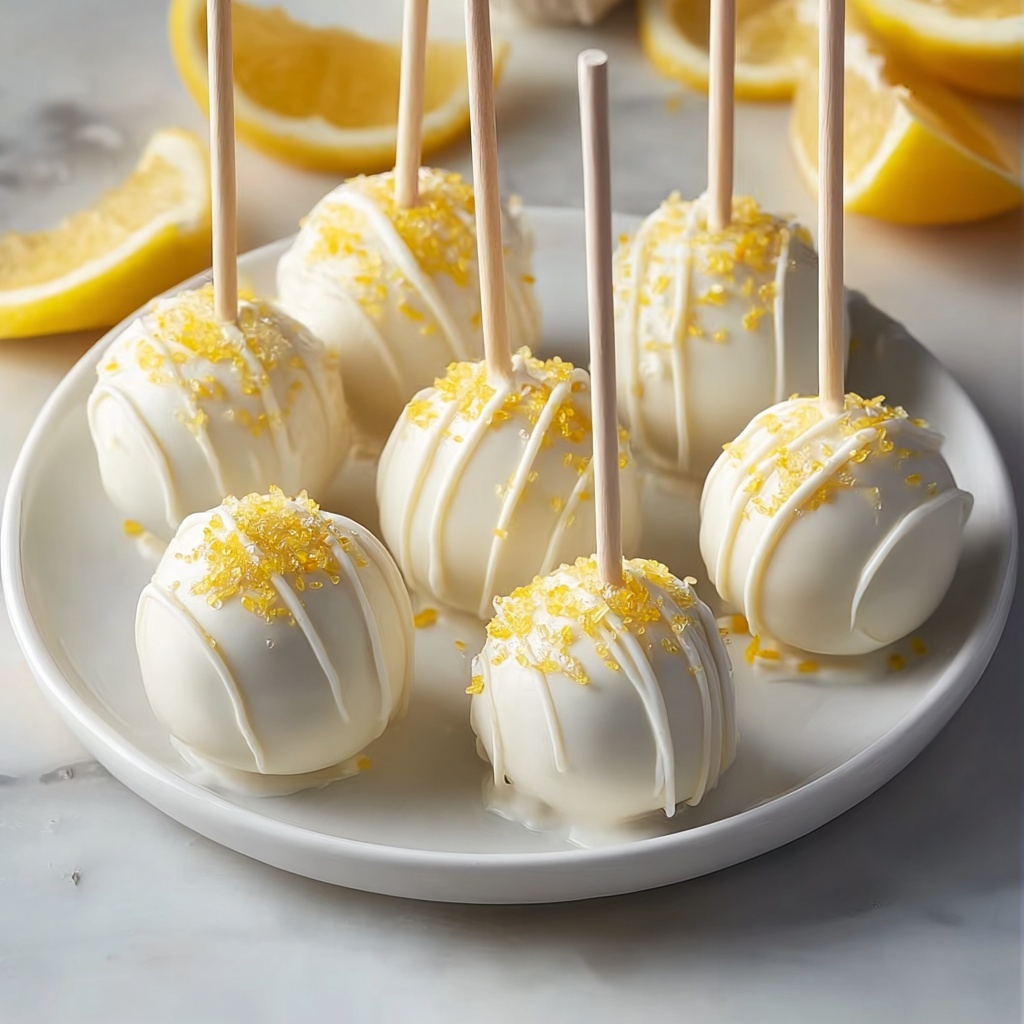 Mascarpone Dream Cake Pops with Sparkling Citrus Drizzle Recipe - Recipe Image