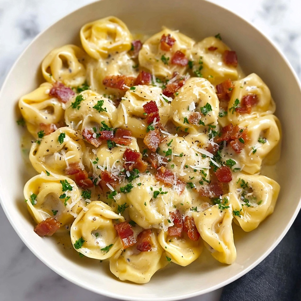 Creamy Tortellini Carbonara Recipe - Recipe Image