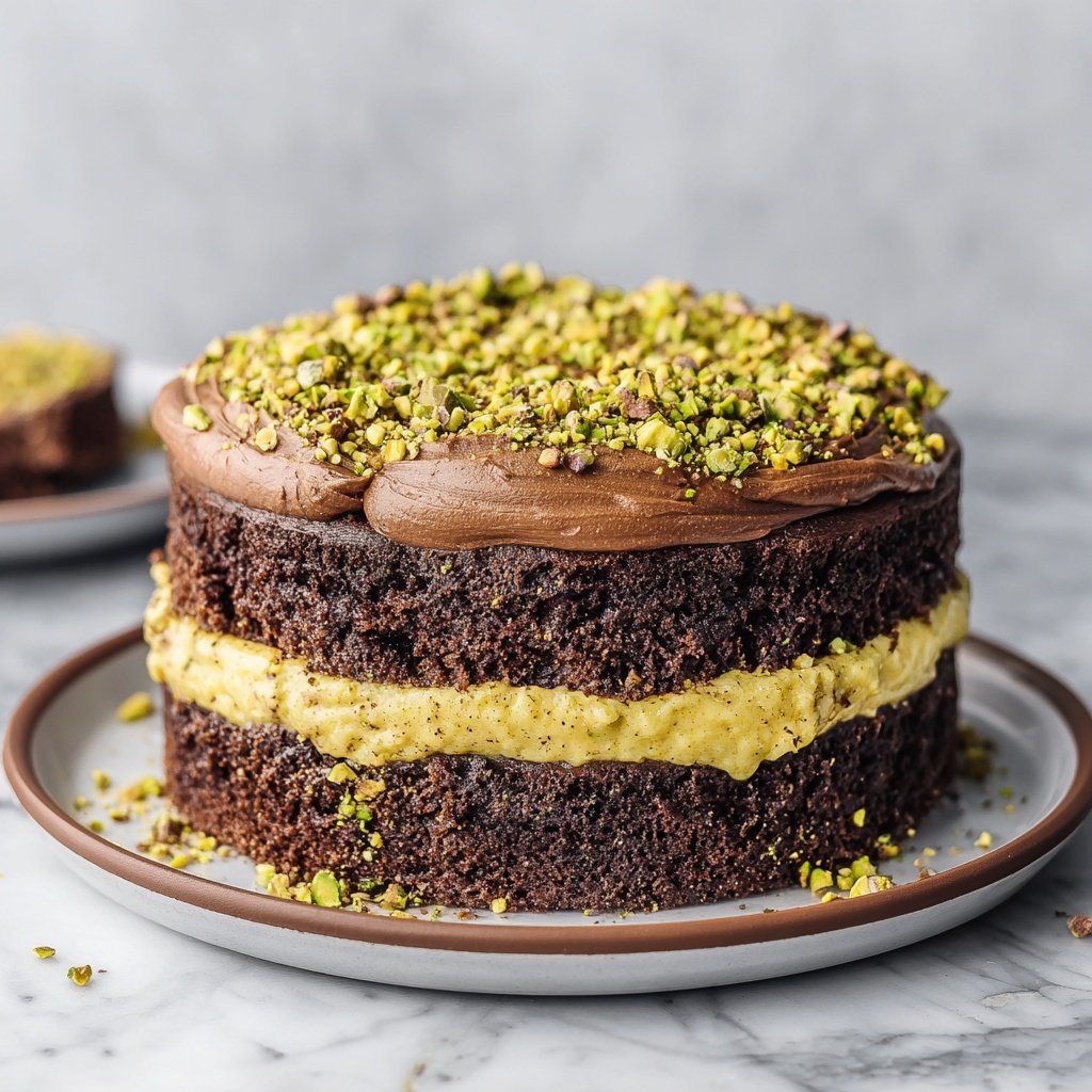 Dubai Chocolate Pistachio Cake Recipe - Recipe Image
