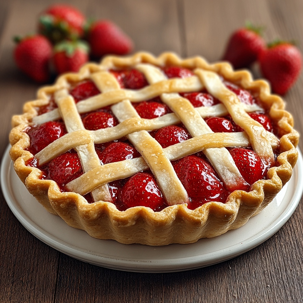 Easy Fresh Strawberry Pie Recipe - Recipe Image