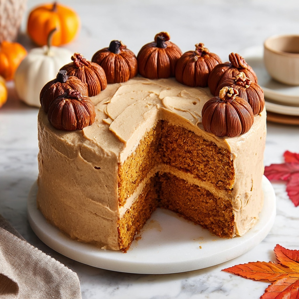 Vegan Pumpkin Cake With Pumpkin Cream Cheese Frosting Recipe - Recipe Image