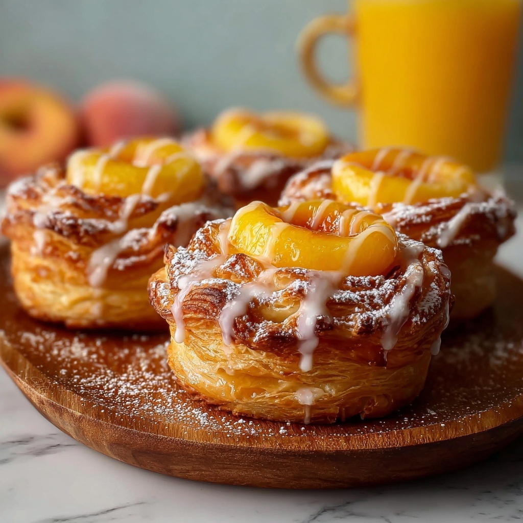 Peach Pie Cruffins Recipe - Recipe Image