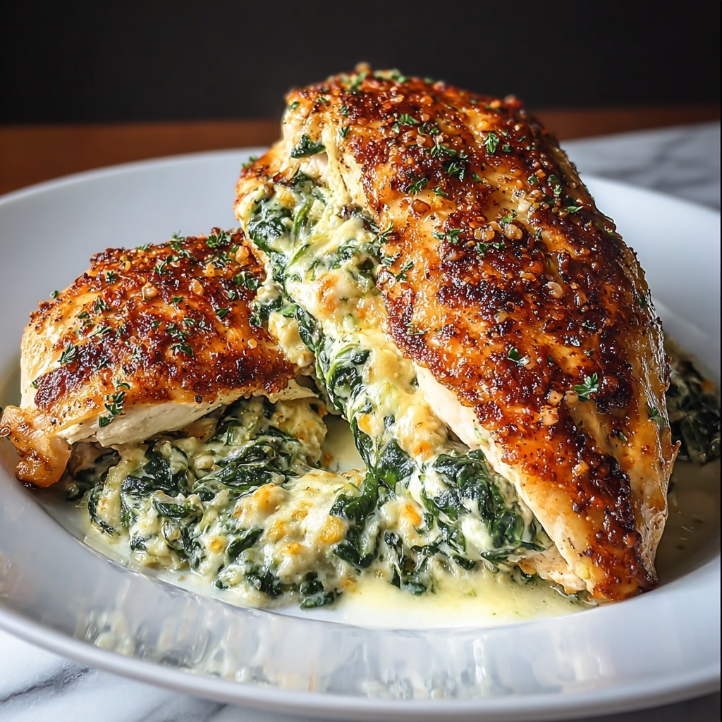 Spinach and Lemon Ricotta Stuffed Chicken Breasts Recipe - Recipe Image