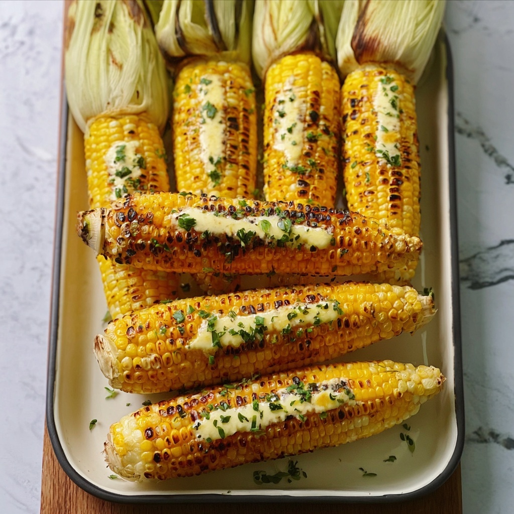 The Best Grilled Corn on the Cob with Garlic Herb Butter Recipe - Recipe Image
