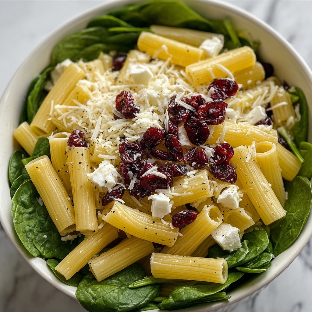 Feta & Cranberry Rigatoni Salad with Lemon Vinaigrette Recipe - Recipe Image