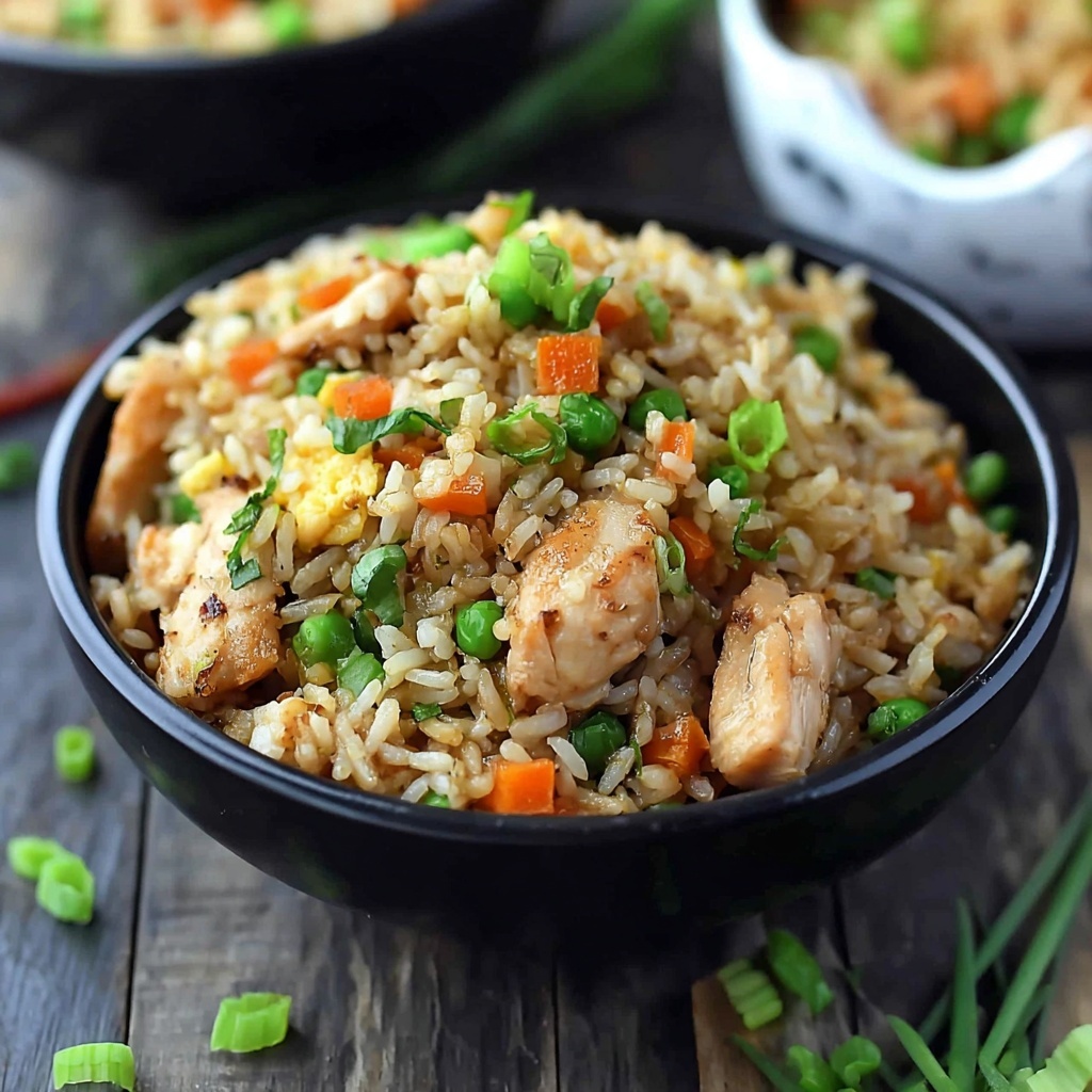 High-Protein Crispy Garlic Chicken Fried Rice Recipe - Recipe Image