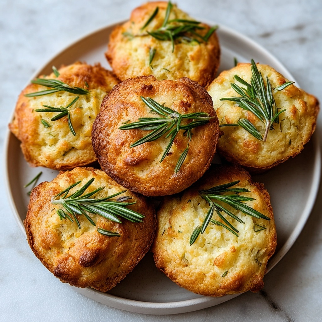 Garlic Rosemary Focaccia Muffins Recipe - Recipe Image