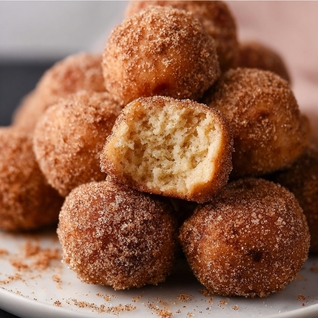 Mini Baked Cinnamon Sugar Donut Bites Recipe - Recipe Image