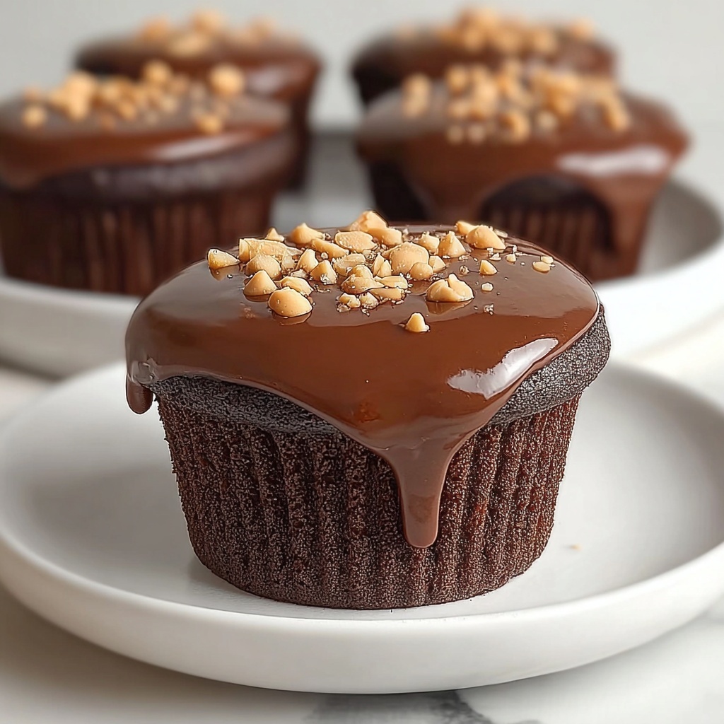 Mini Flourless Peanut Butter Chocolate Cakes Recipe - Recipe Image
