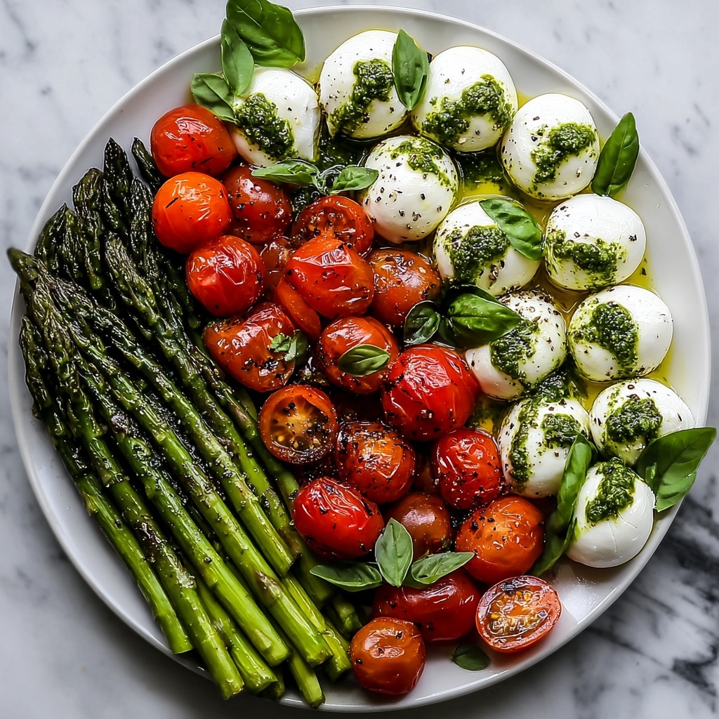 Caprese Roasted Asparagus Recipe - Recipe Image