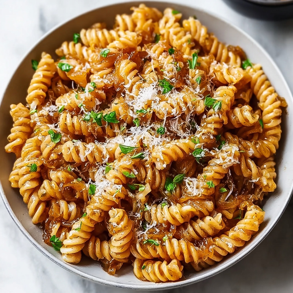 One Pot French Onion Pasta: Creamy & Caramelized Flavors Recipe - Recipe Image