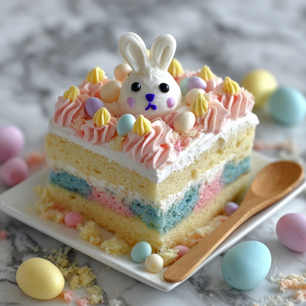 Easter Bunny Poke Cake Recipe - Recipe Image