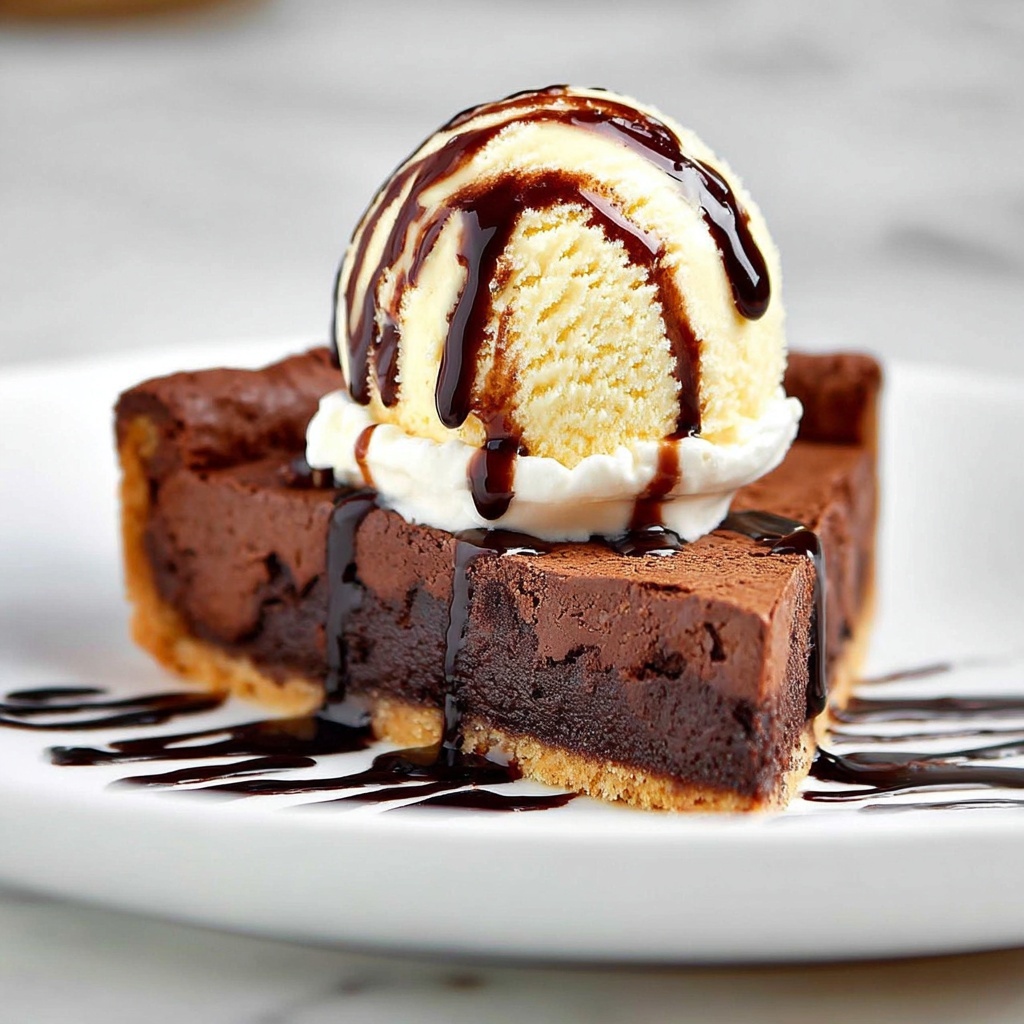 Chocolate Brownie Pie with a Rich Cocoa Filling Recipe - Recipe Image