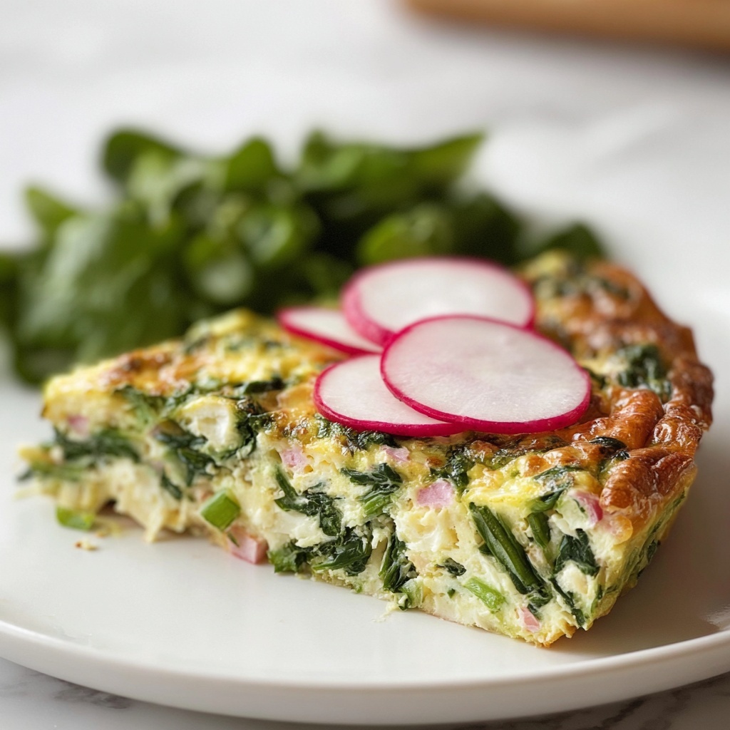 Spring Vegetable Ham Frittata Recipe - Recipe Image