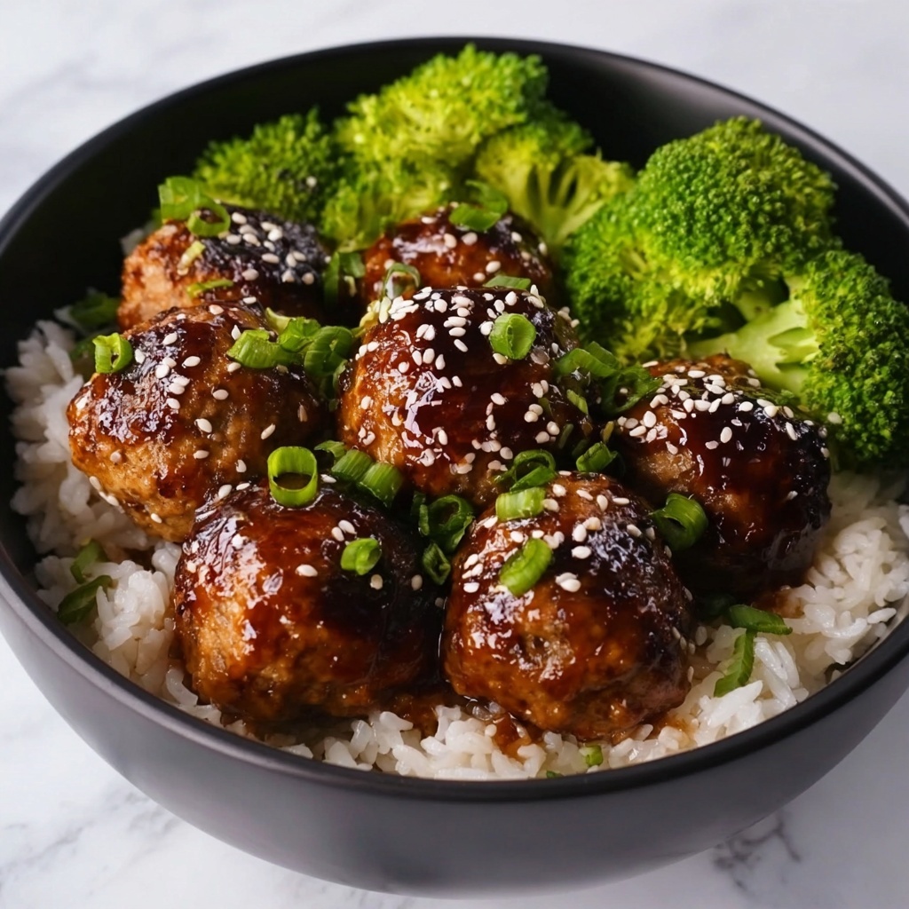 Asian Chicken Meatballs with Honey Soy Glaze Recipe - Recipe Image