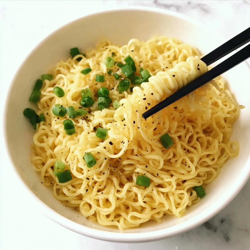 Garlic Butter Ramen Noodles Ready in 10 Minutes or Less Recipe - Recipe Image