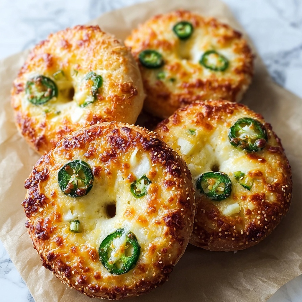 Jalapeno Cheddar Greek Yogurt Bagels Recipe - Recipe Image