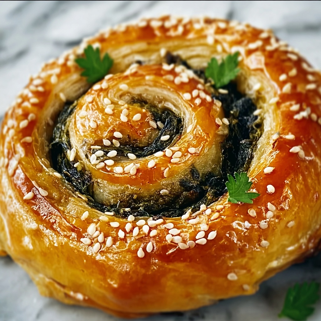 Discover the Magic of Flaky Spanakopita Spiral Bliss Recipe - Recipe Image