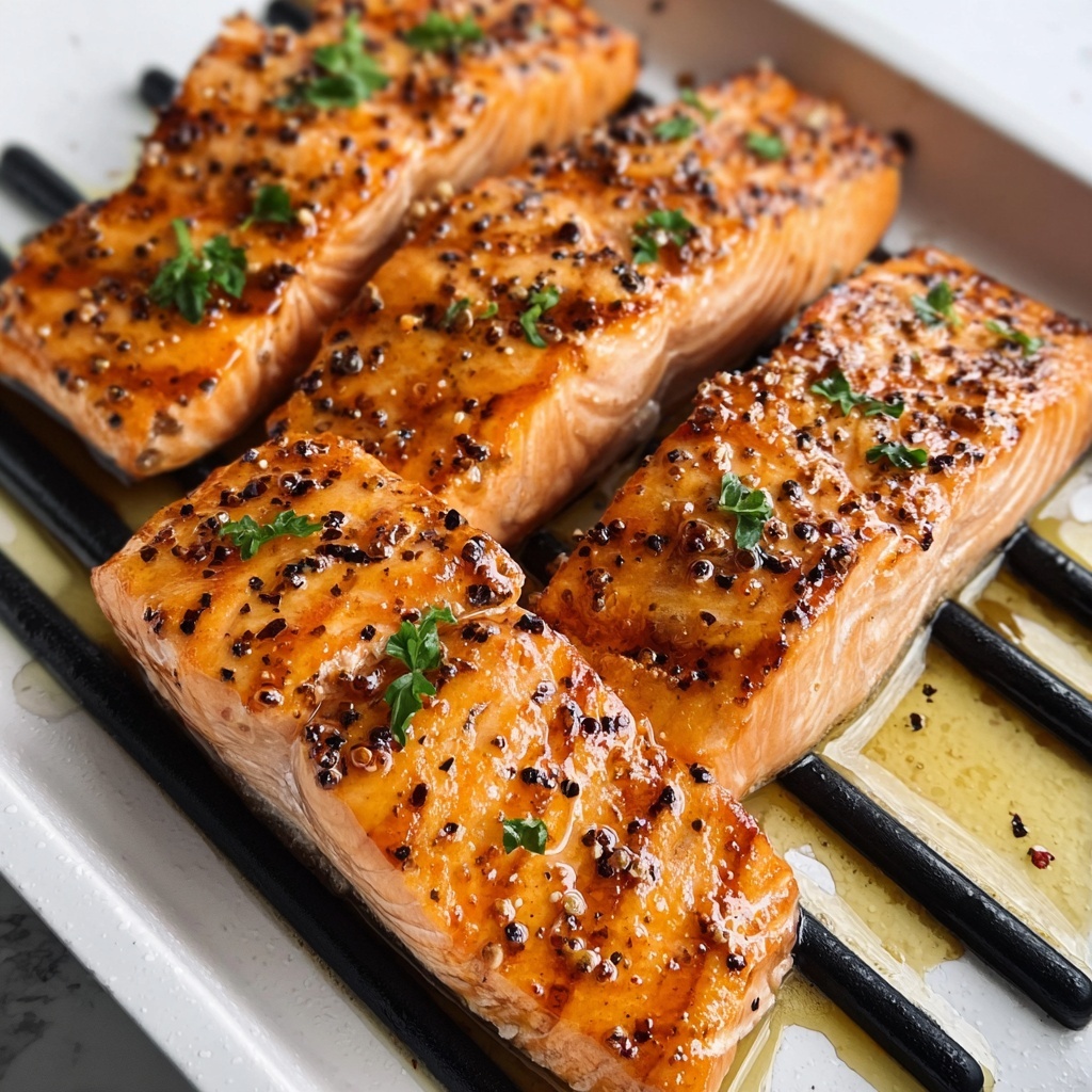 Air Fryer Honey Mustard Glazed Salmon Recipe - Recipe Image