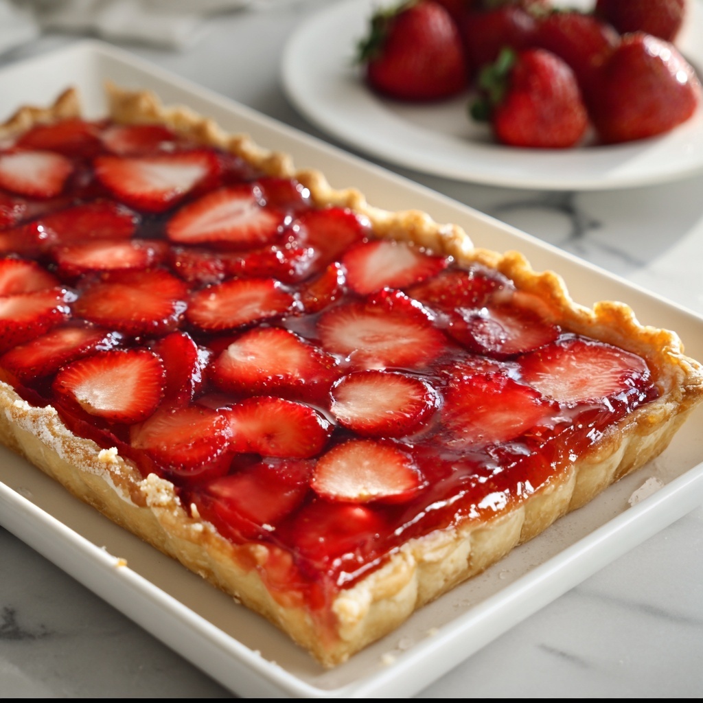Easy Strawberry Slab Pie Recipe - Recipe Image