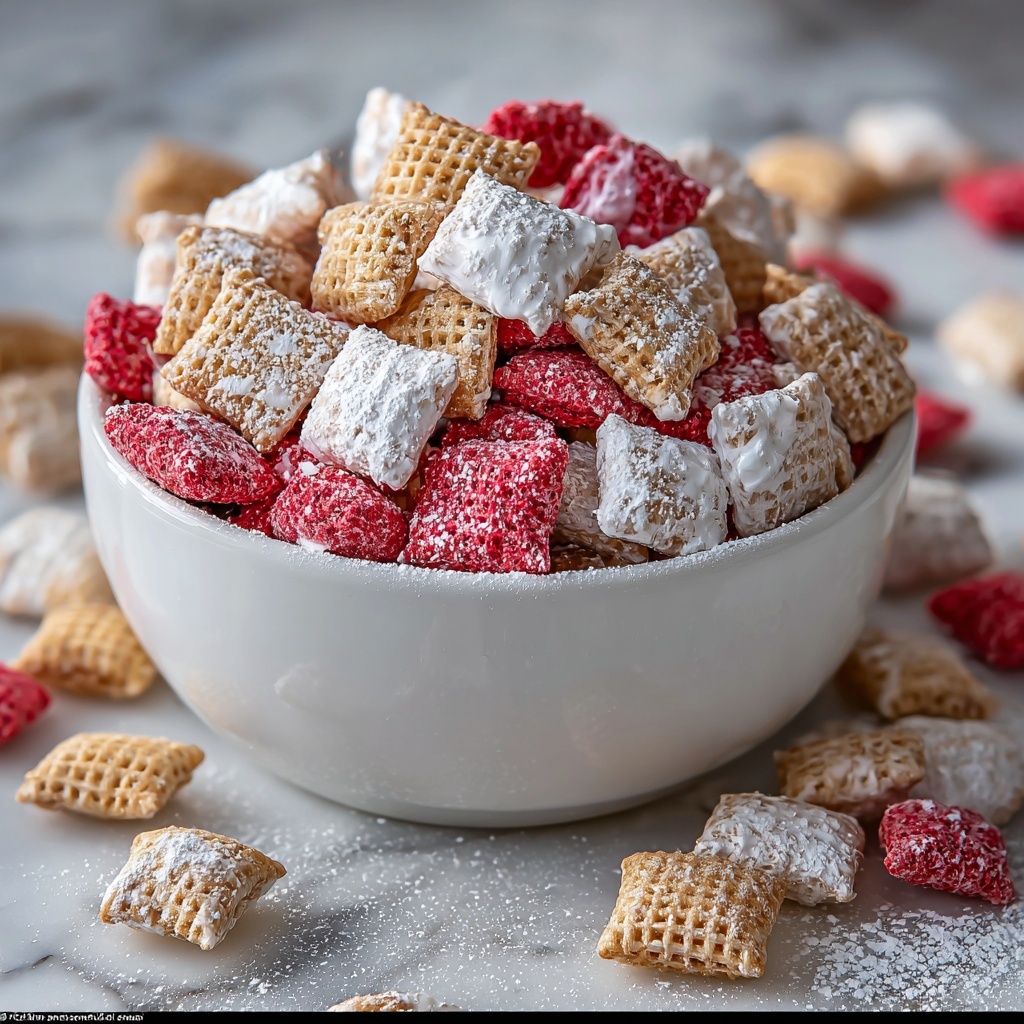 Cherry Cheesecake Puppy Chow Recipe - Recipe Image