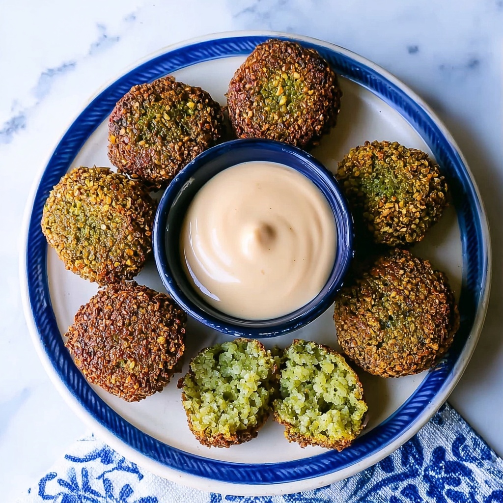 Oven-Baked Falafel with Tahini and Fresh Vegetables Recipe - Recipe Image