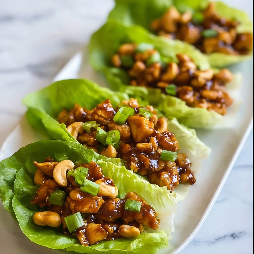 Cashew Chicken Lettuce Wraps Recipe - Recipe Image
