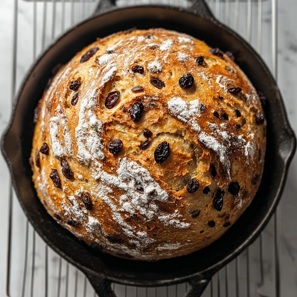 No Knead Cinnamon Raisin Bread Recipe - Recipe Image