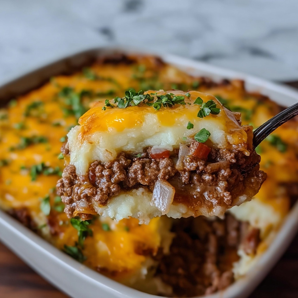Cheesy Loaded Meatloaf Casserole Recipe - Recipe Image