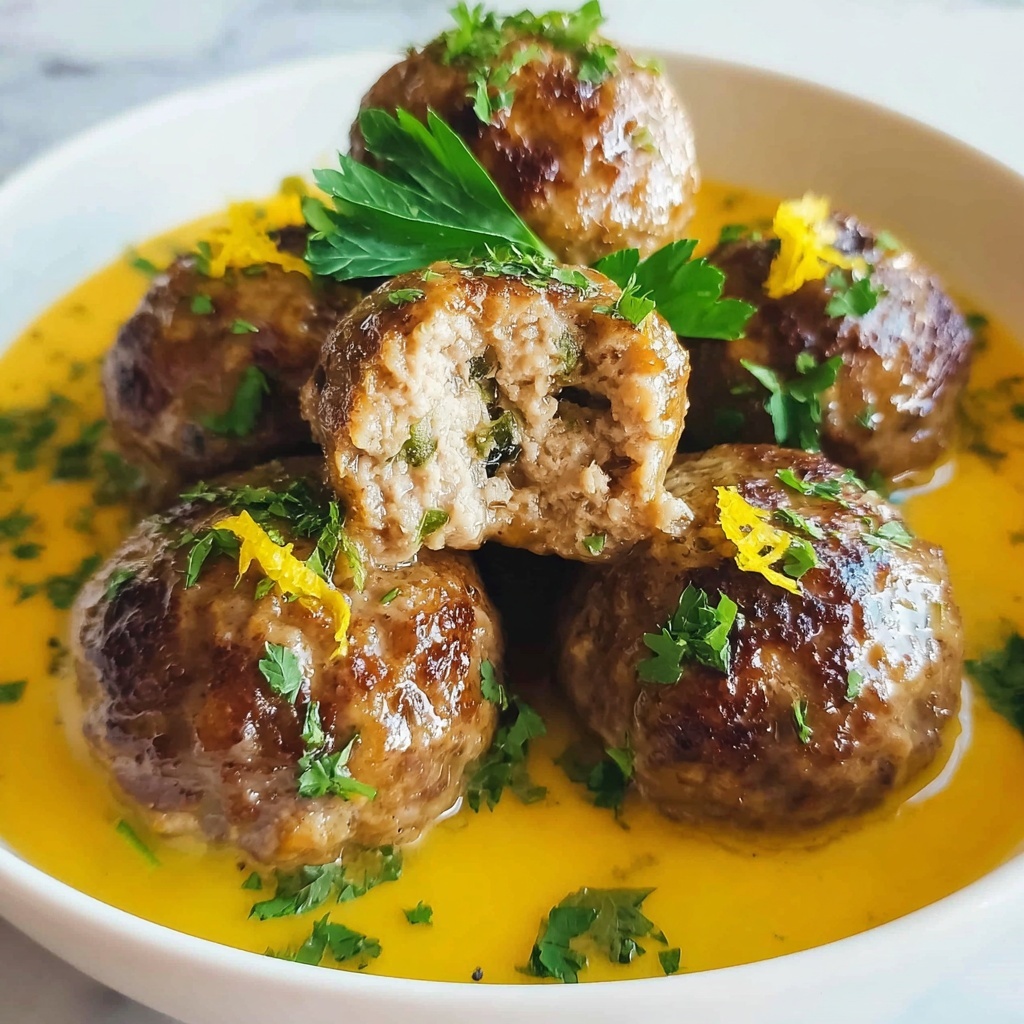Meatballs in Lemon Sauce: 7 Tangy Steps to Bliss Recipe - Recipe Image