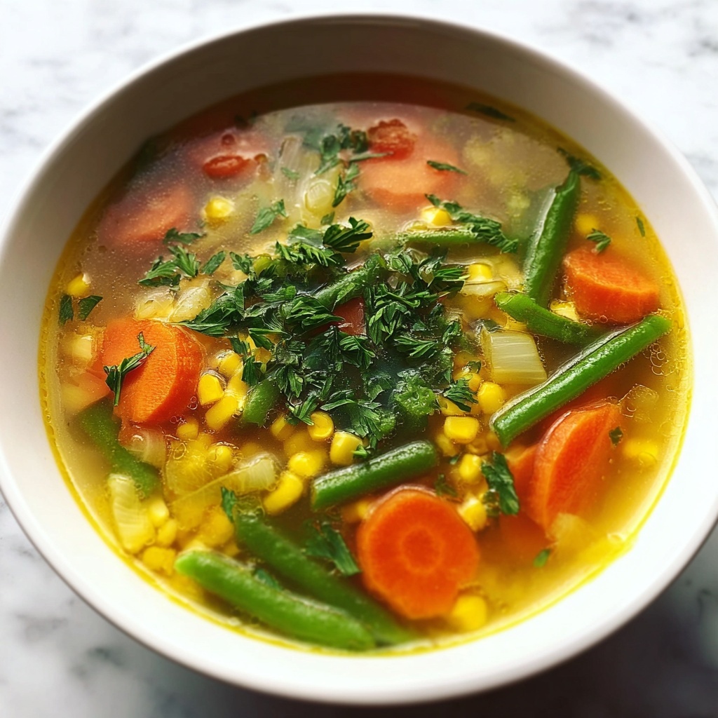 One Pot Creamy Vegetable Soup Recipe - Recipe Image