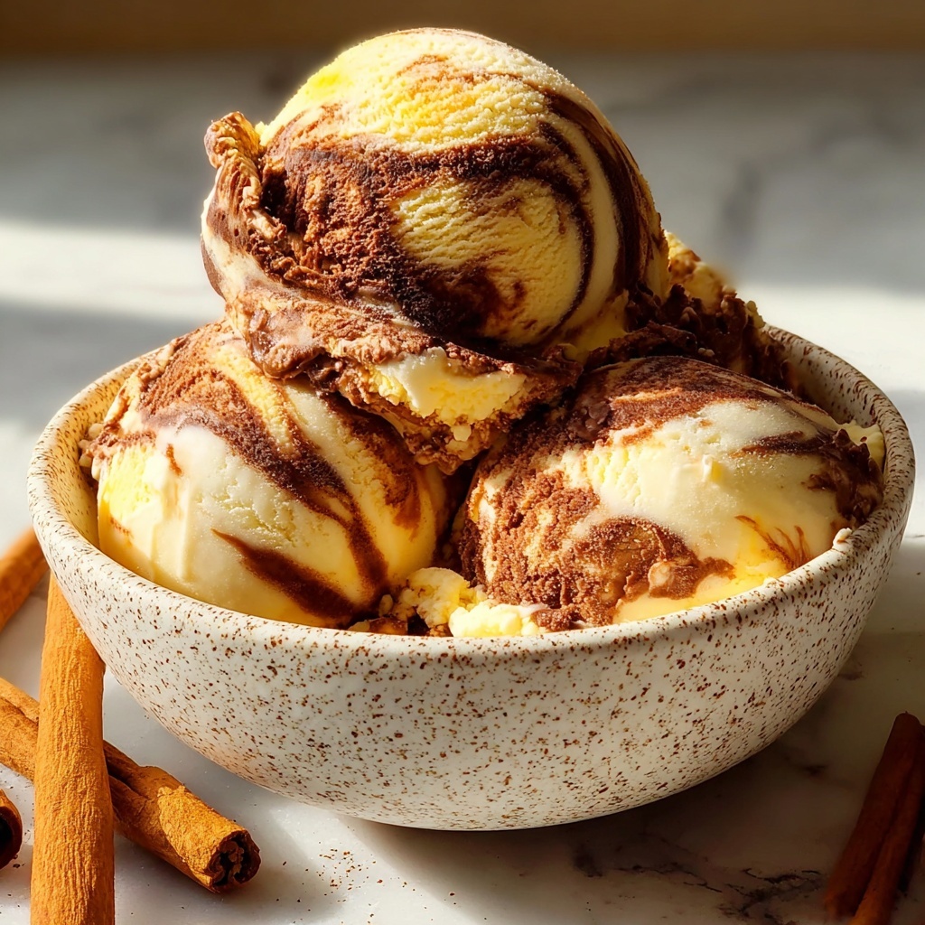Pumpkin Ice Cream with Cinnamon Swirl Recipe - Recipe Image