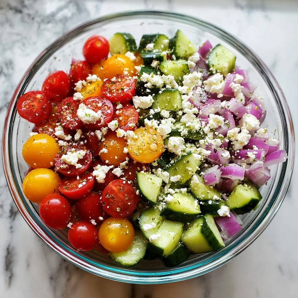Tomato Cucumber Feta Salad Recipe - Recipe Image