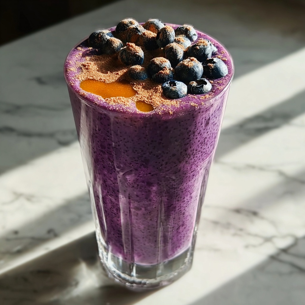 Blueberry Spinach Antioxidant Smoothie for Ultimate Wellness Recipe - Recipe Image