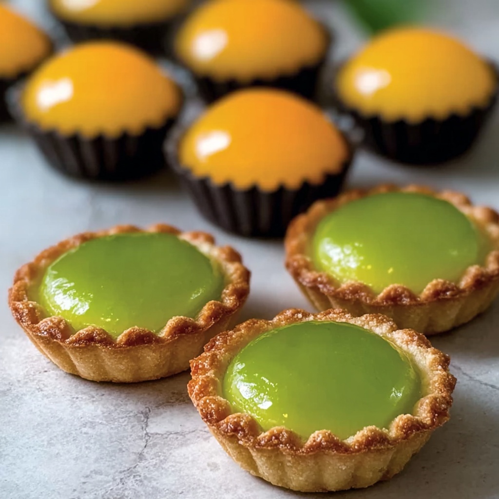 Delicious Thai Pandan Coconut Tarts Recipe - Recipe Image