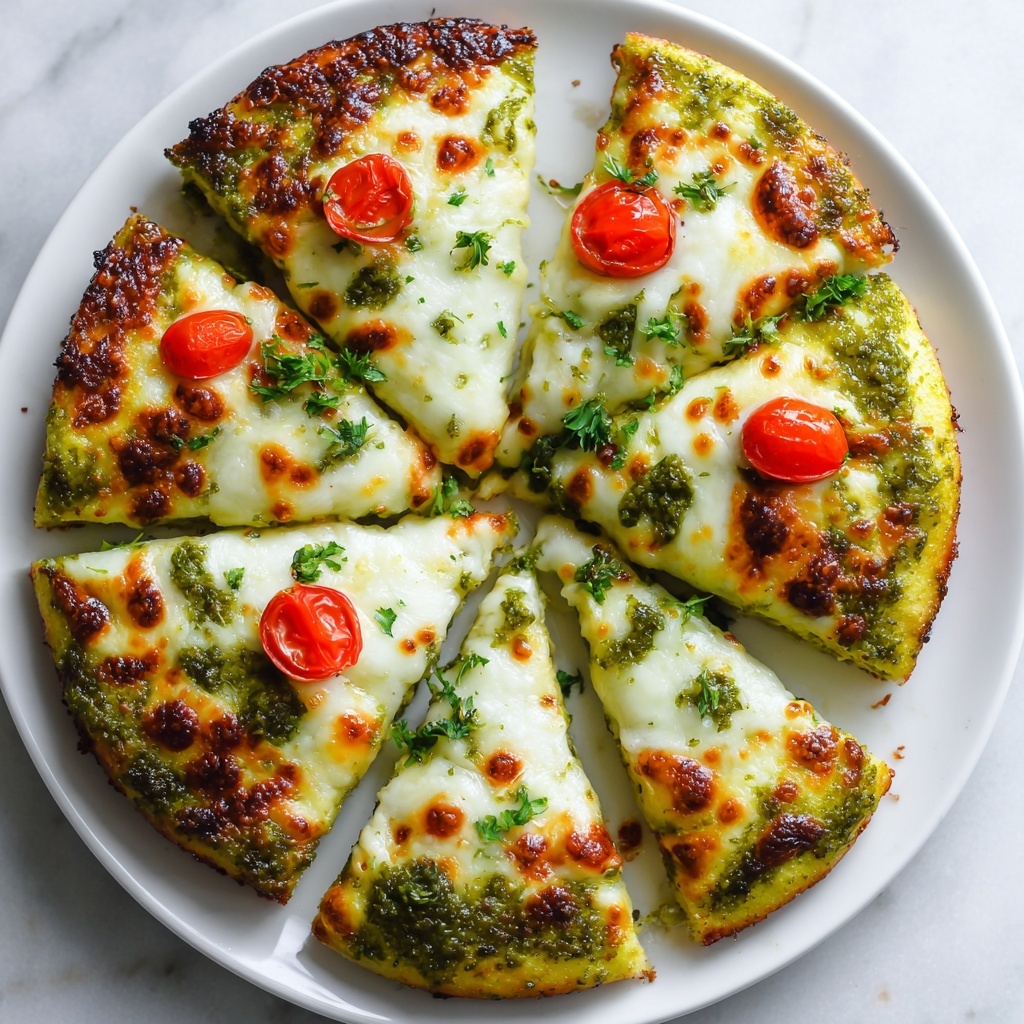 Pesto Pizza with Fresh Basil, Cherry Tomatoes, and Mozzarella Recipe - Recipe Image