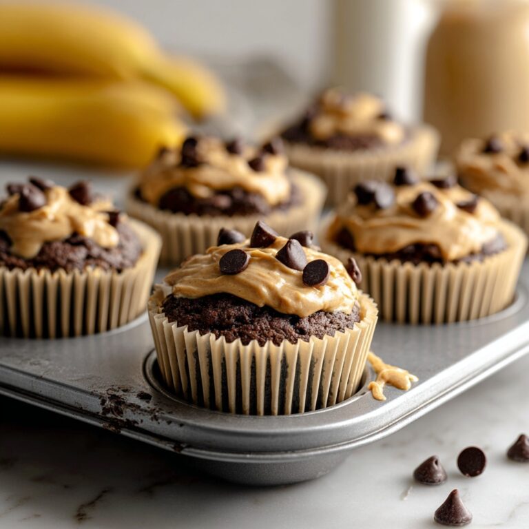 Chocolate Peanut Butter Banana Muffins Recipe