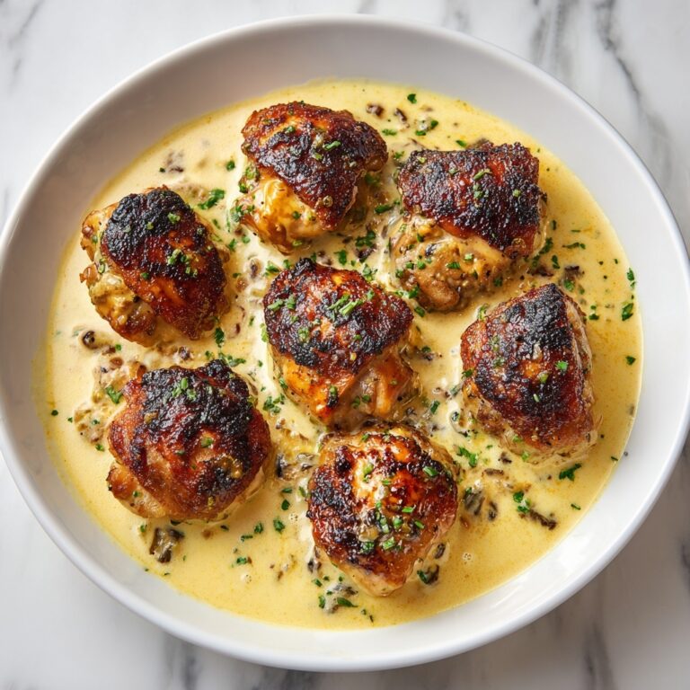 Creamy Oven Baked Chicken Thighs Recipe