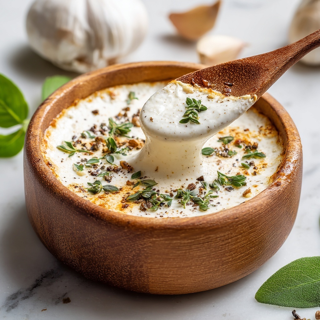 Creamy Garlic Pizza Sauce Recipe - Recipe Image