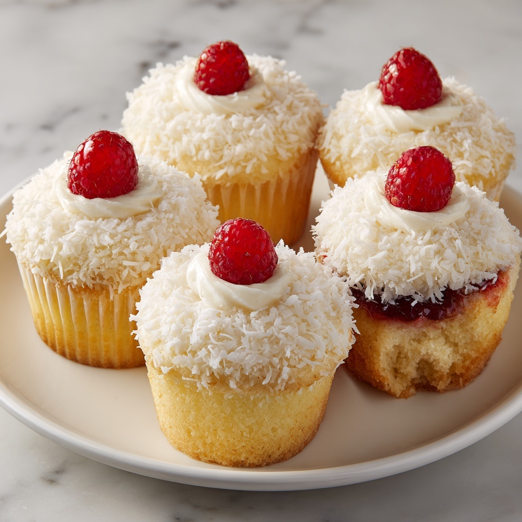 Keto Coconut Raspberry Cupcakes Recipe - Recipe Image
