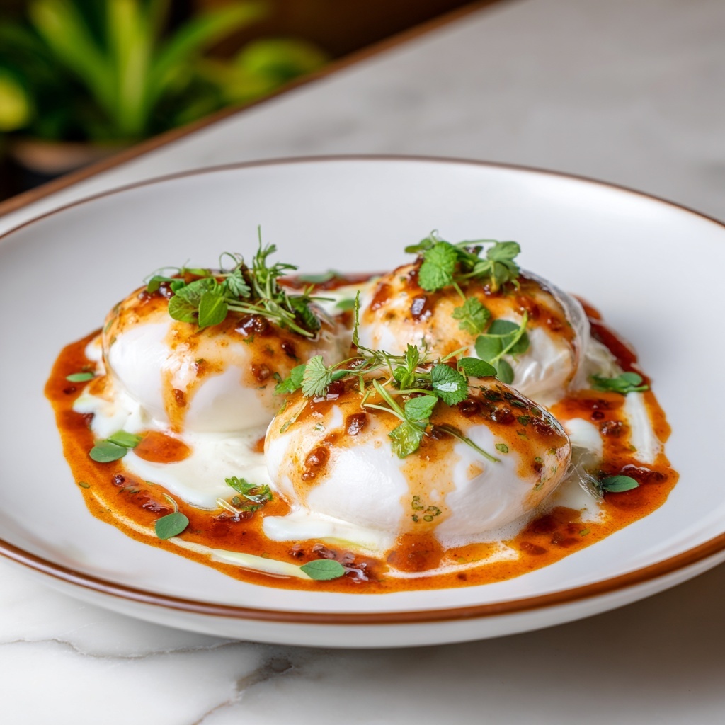 Turkish Eggs (Cilbir) Recipe - Recipe Image