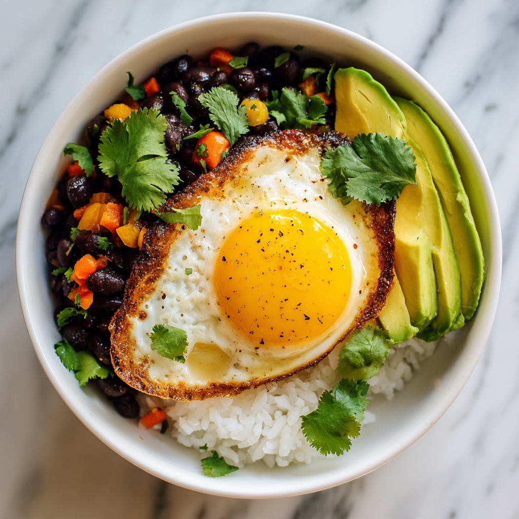 Costa Rican Rice and Beans with Fried Egg Recipe - Recipe Image