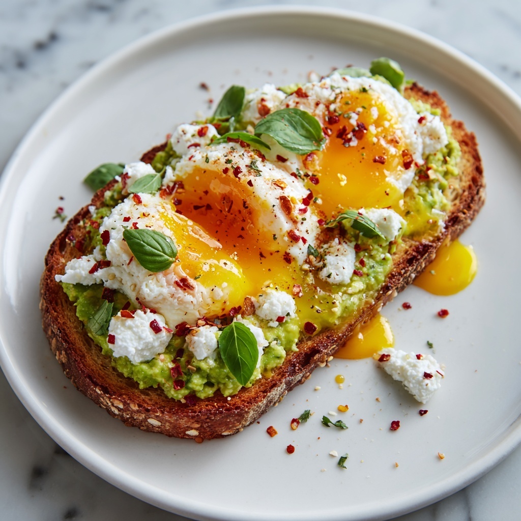 Vegan Avocado Toast with Mushrooms and Ricotta Recipe - Recipe Image