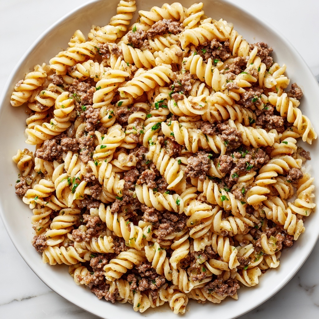 Stovetop Creamy Ground Beef Pasta Recipe - Recipe Image